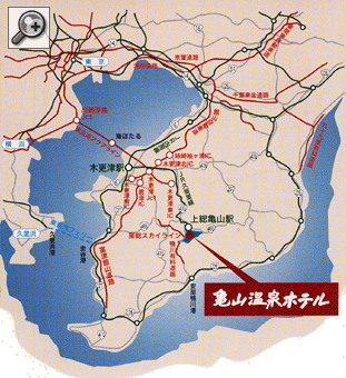 亀山温泉ホテル地図
