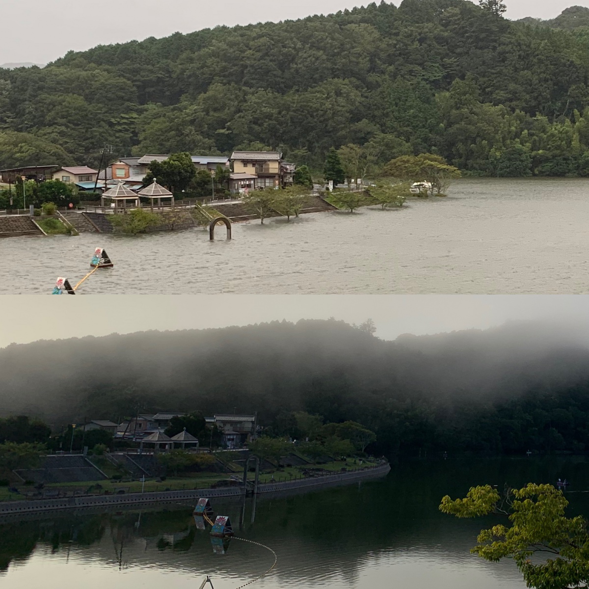 ワールド 鴨川 被害 シー 台風