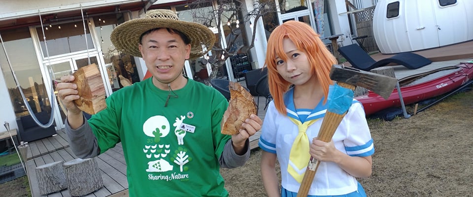 ロケーション撮影でコスプレイヤーさんの撮影